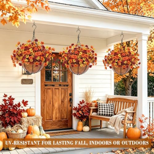 24 Bundles Fall Artificial Flowers for Outdoors Fall Decor UV Resistant - Image 4