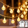 Metaku Globe String Lights Battery Operated Fairy Light 33ft 80LED & Remote by METAKU