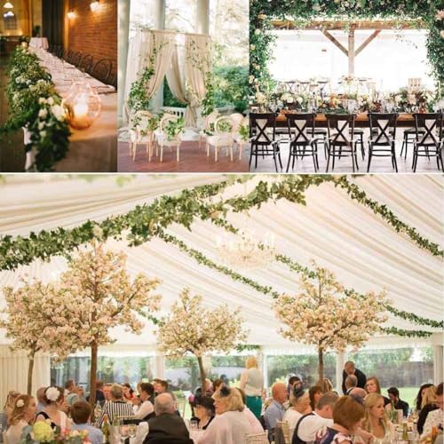 Comtelek 504 FT Artificial Ivy 72 Pack Ivy Vine Garland Ivy Leaves Greenery Garlands Clip Hanging Fake Leaf Plants Faux Green Flowers Decor Home Kitchen Garden Office Wedding Wall - Image 6