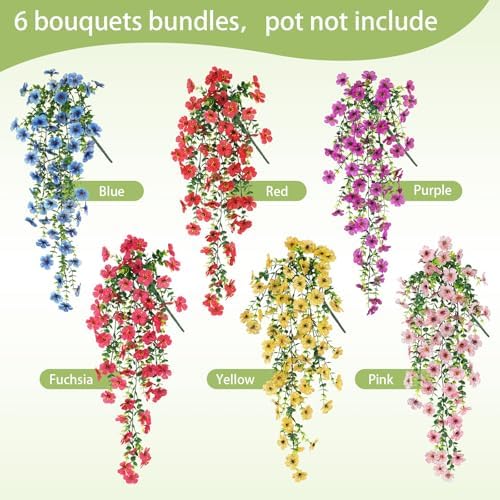 Artificial Hanging Flowers for Outdoors Spring Summer Decor - Image 3