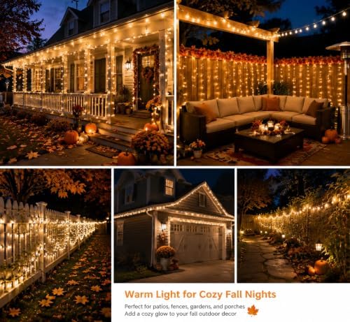 Nisocy 400FT Warm White Christmas String Lights with Remote, Green Wire LED Mini Lights, 8 Modes, Timer, Plug-in Indoor Outdoor Lights for Christmas Tree, Garland, Patio, Wedding and Holiday Decor - Image 2