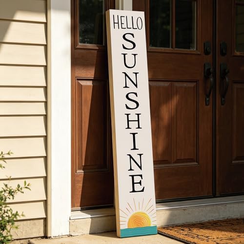 Summer Decor Summer Decorations for Home Porch Outdoor Wooden Porch Sign Door Decor Indoor Outside Welcome Sign for Front Door 46.8 Inch - Image 7