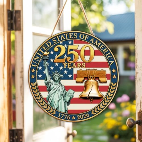 250th Anniversary Patriotic Wooden Door Sign, 4th of July Door Decoration Sign - Image 7