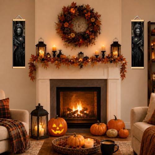 Horror Reaper Halloween Door Banner Set of 2, Haunted Porch Decor for Home - Image 5