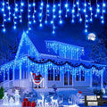 66FT Icicle Lights for Outside 640 LED Blue Christmas Lights Outdoor by Einiiya