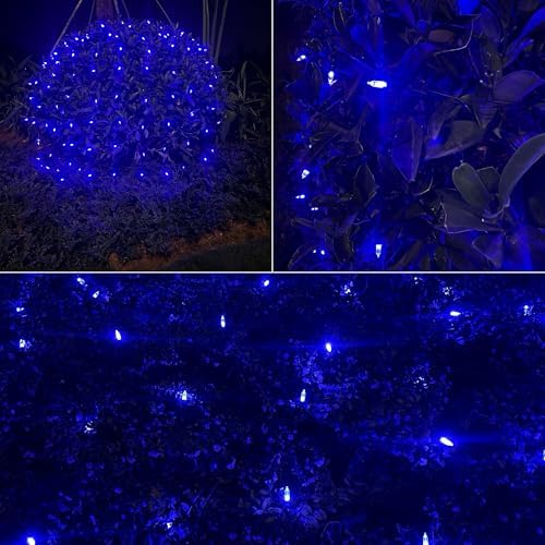 Christmas Net Lights Outdoor 120 LED 6ftx5ft Christmas Decorations Light,8 Modes Connectable Waterproof Net Mesh Lights for Xmas Trees, Bushes, Wedding, Garden, Outdoor, Indoor Decor(Blue) - Image 2