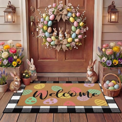 Tinideya 2 23.6 X 35.4 Inches Easter Eggs Black and White by Tinideya
