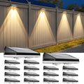 Solar Fence Lights Outdoor,3000/4500/6000K/RGB 13 Mode 16PACK Fence Lights Solar Powered High Brightness LED Lens IP65 Waterproof Solar Wall Light for Outside/Patio/Step/Backyard/Railing Pool/Deck by UGDLUCK