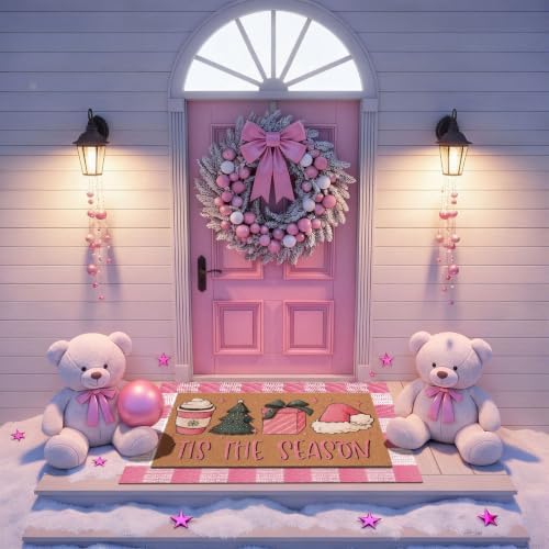 Tinideya 2 23.6 X 35.4 Inches Christmas Season Pink Green Brown - Image 3