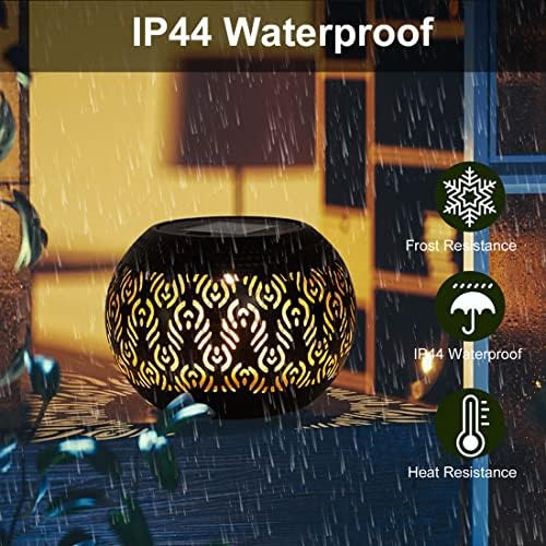 Solar Table Lanterns Outdoor Waterproof - LED Lamp Black Peacock Feather Metal Tabletop Light Solar Powered Decorative Lantern for Indoor Desk Bedroom Patio Garden Pathway Yard (1 Pack) - Image 5