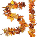 2 Pack Fall Garland Maple Leaf, 5.9Feet/Strand Hanging Vine Artificial Autumn Foliage Garland Thanksgiving Decor for Home Wedding Fireplace Party Christmas by Artiflr