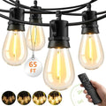 Outdoor String Lights Patio Light - 65Ft Outside Waterproof Dimmable Bulbs by Unknown