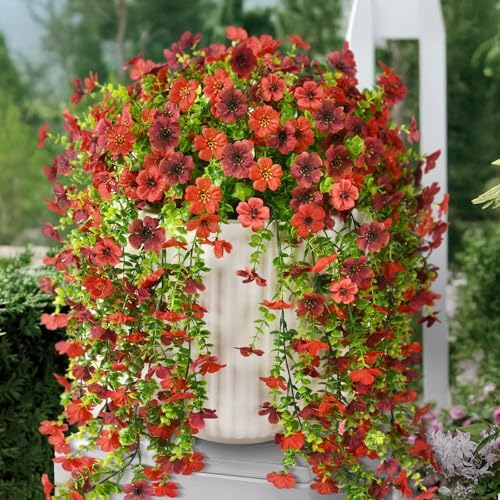 ZFProcess Artificial Fall Mums Fake Flowers Plants for Outdoor Home Decor by ZFProcessArtificialFlowers
