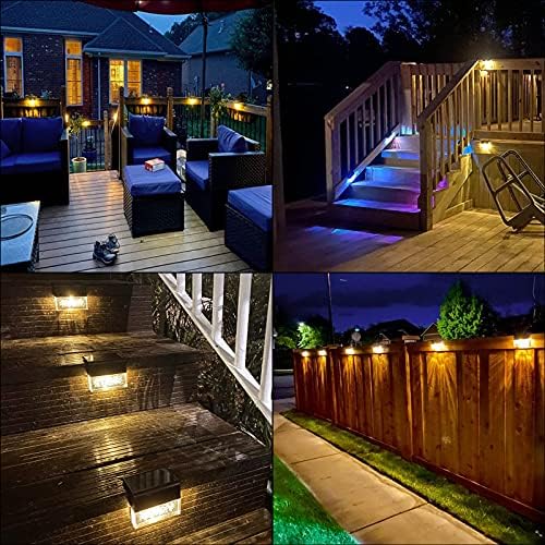DenicMic Solar Deck Lights LED Waterproof Solar Step Lights Outdoor 6 Pack - Image 5