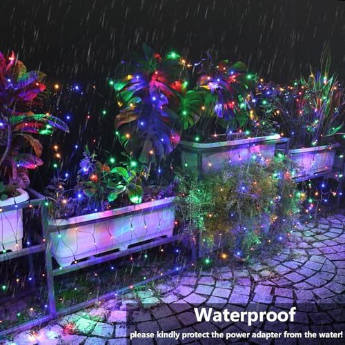iBaycon 2Pack 4FT x 6FT Christmas Net Lights Outdoor Mesh Light, Multicolor - Image 3