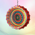 Fonmy Stainless Steel Wind Spinner Worth Gift Indoor Outdoor Garden Decoration Crafts Ornaments 6 Inch Multi Color Mandala Wind Spinners by FONMY