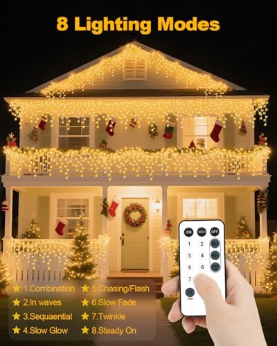 Christmas Outdoor/Indoor Decorations Ice Lights Twinkle Fairy String Light - Image 2