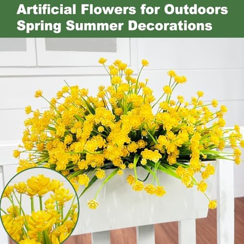 TURNMEON 12 Bundles Artificial Flowers for Outdoors Summer Decor - Image 4