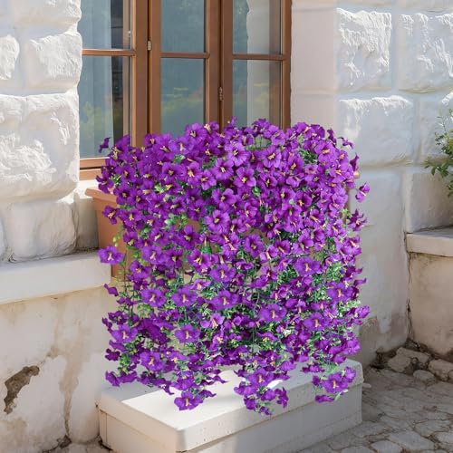Vibrant Silk Artificial Flowers for Outdoors with Realistic UV Resistant Fake Plants,Includes 2 PCS of Spring Garden Decor Set for Hanging, Patio, Front Porch, Yard Decorations Outdoor - Image 5