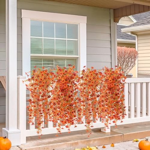 INQCMY Artificial Fall Fake Flowers for Outdoor Fake Hanging Decoration - Image 4