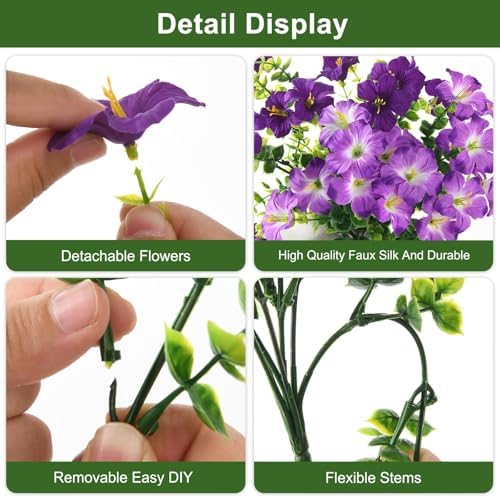 Artificial Fake Petunias Flowers for Outdoors Spring Summer Decoration - Image 3