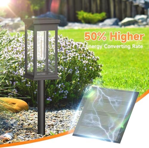 Solar Pathway Lights Outdoor Waterproof – 8 Pack Bright Solar Powered Garden Lights with Auto On/Off, IP65 LED Landscape Lighting for Walkway Patio Lawn Yard Decor - Image 2