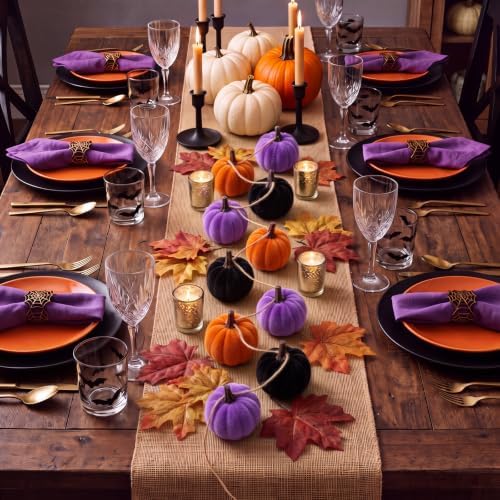 Mindsoft 8.2 ft Pumpkin Garland Halloween Color Velvet - Image 5