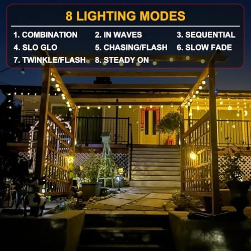 50FT G40 LED Solar String Lights Outdoor Waterproof, Solar & USB-C Charge - Image 4