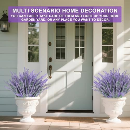 TURNMEON 10 Bundles Artificial Lavender Flowers for Outdoors Summer Decor - Image 5