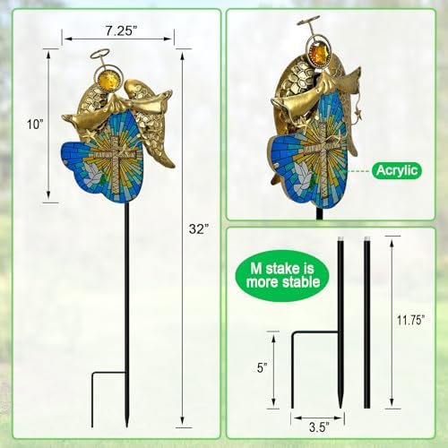 Angel Garden Stakes Christmas Solar Lights,Cemetery Decorations For Grave - Image 7