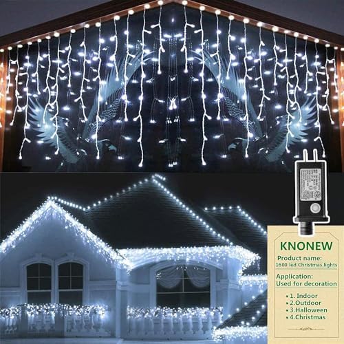 KNONEW 164FT 1600 LED Christmas Lights Outdoor Decorations Hanging Light by KNONEW
