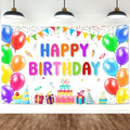 Happy Birthday Banner Backdrop Decorations Flag Outdoor 71x44 Inch,Colorful Rainbow Birthday Bunting for Boys Girls Indoor Home Party Supplies,Yard Sign Photography Background by Sophena