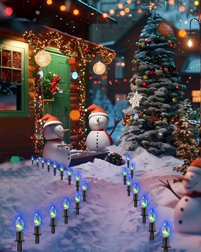 Christmas Pathway String Lights Outdoor - 20 C9 Christmas Tree Light Bulbs - Image 6