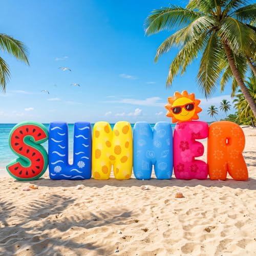 6.56 Ft Summer Inflatable Decoration LED Lighted Inflatables by Vertintong