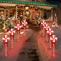 LAMPHOME 4PK 24" 96LED Lollipops Peppermint Pathway Markers with 11 Modes Christmas Lollipops Pathway Lights Decorations for Outdoor Yard(24" 96 LED 4 Pcs)… by ULL