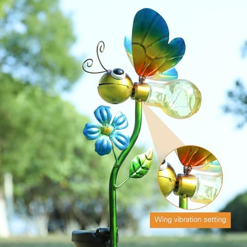Decorative Solar Outdoor Lights, Metal Bee Garden Stake For Yard Lawn - Image 5