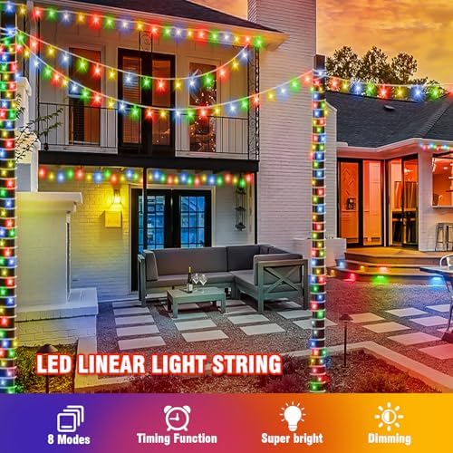 Outside LEDs Warm White LED String Lights – 70FT Transparent Wire, Waterproof & Connectable Christmas Tree Lights for Indoor Outdoor Holiday Décor - Image 7