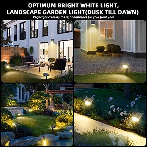 LEREKAM Solar Spot Lights Outdoor Landscape Lights, IP65 Outdoor Waterproof Spotlights, 40 LED's Outdoor Solar Lights for Yard Palm Trees Driveway Patio Pool 10 Pack - Image 7