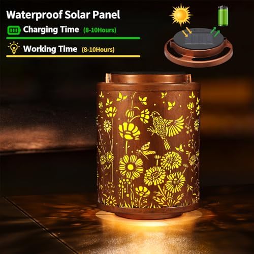 Solar Lanterns Hanging Waterproof Birds Garden Decor Solar Lights - Image 2