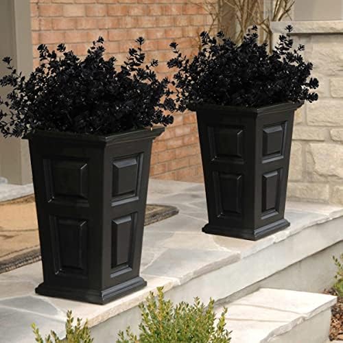 RECUTMS Black Artificial Flowers,Fake Fall Outdoor UV Resistant Plants,8Pcs - Image 6
