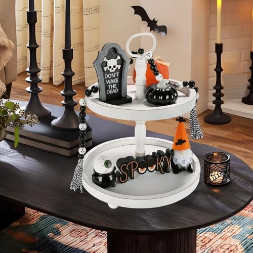 Halloween Decorations for Home Office 6PCS Tiered Tray Decor - Image 7