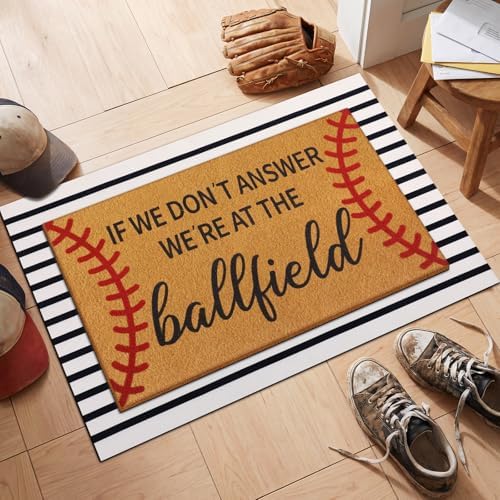 Tinideya 2 23.6 X 35.4 Inches Baseball Theme Black White Brown - Image 2