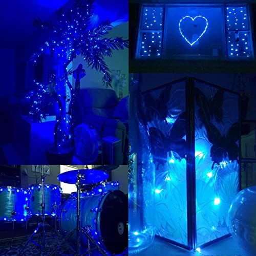66FT 200 LED Fairy Lights Plug in, 8 Modes Twinkle Lights Blue - Image 4
