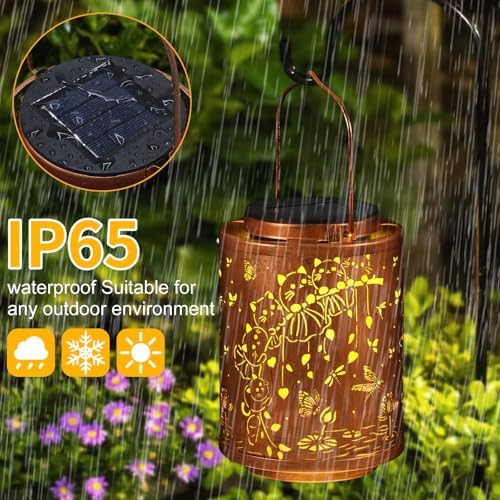 Cat Solar Lanterns Metal Hanging Garden Decor Birthday Gifts for Women - Image 5