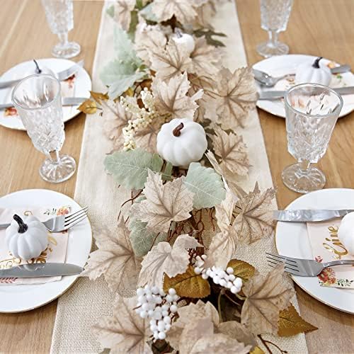 Fall Decorations for Home - 6Ft Autumn Maples Leaf Pumpkin Berry Garland - Image 3