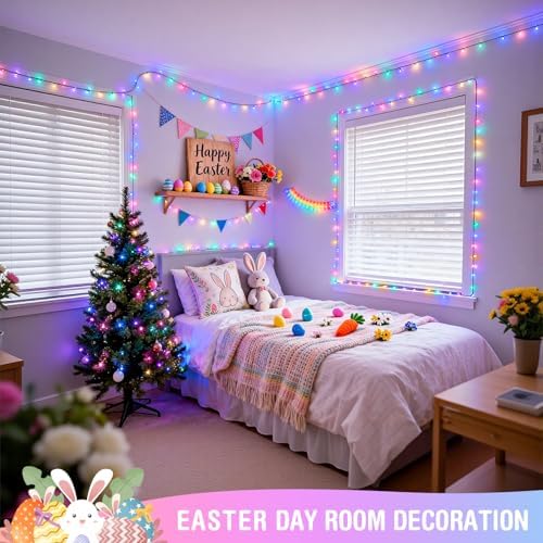 JMEXSUSS 250 LED Pastel Easter Lights, 91.5ft Christmas Lights Plug in - Image 6