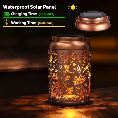 Frog Solar Lanterns Outdoor Waterproof Garden Decor Gifts for Women - Image 4