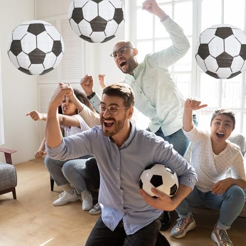 BEISHIDA 8Inch Football Paper Lanterns 12Pack Hanging Round Chinese Lantern - Image 4