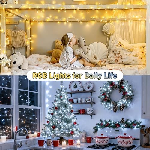 JMEXSUSS 100 LED Orange and Purple Color Changing Halloween String Lights - Image 3
