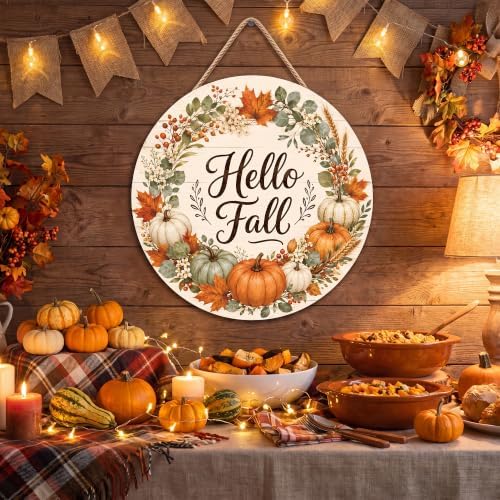 Fall Decorations for Home - Hello Fall Wreaths for Front Door - Image 6